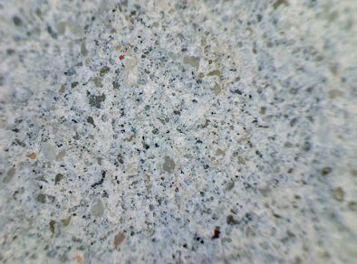 Zwykły tynk (powiększenie x 200).