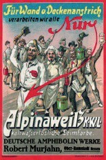 Plakaty reklamowe farby Alpinaweis