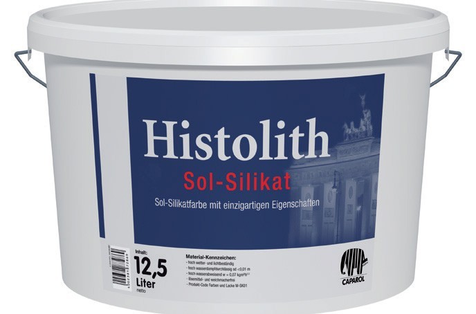 Najnowszej generacji farba fasadowa zolowo-krzemianowa Histolith© Sol-Silikat wykorzystująca technologię podwójnej sylifikacji.