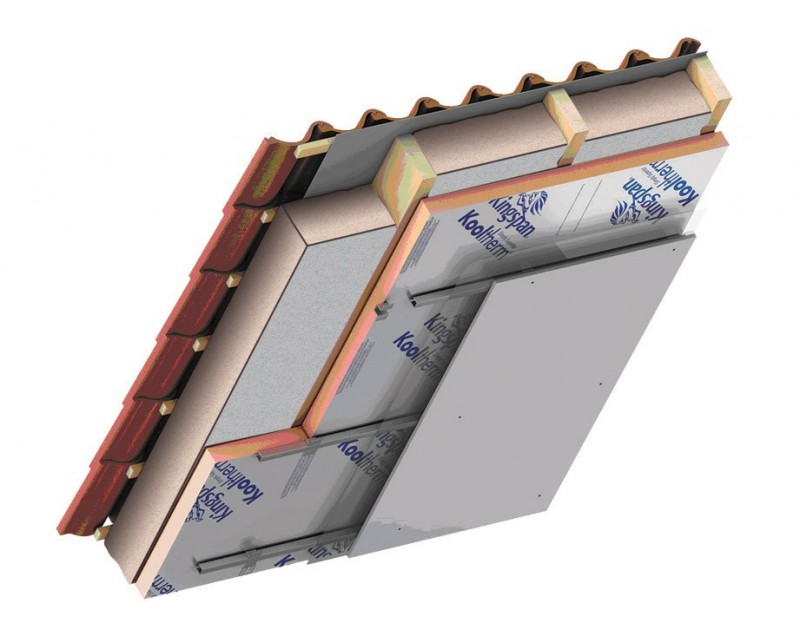 Rys. 4. Przekrój przez
płytę Kingspan
Kooltherm® K12 Izolacja
wewnętrzna.