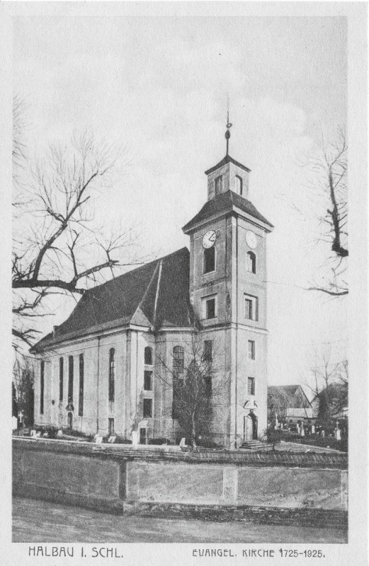 Pocztówka z widokiem kościoła, 1925